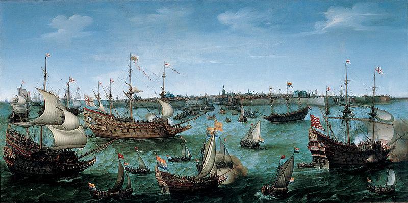 VROOM, Hendrick Cornelisz. Arrival at Vlissingen of the Elector Palatinate Frederick V oil painting image